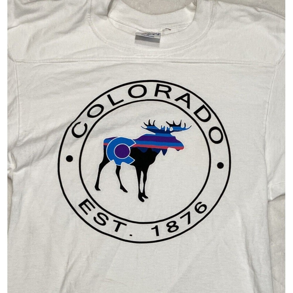 Vintage Colorado Football Hockey Single Stitch T-Shirt by Eagle USA Sz Small